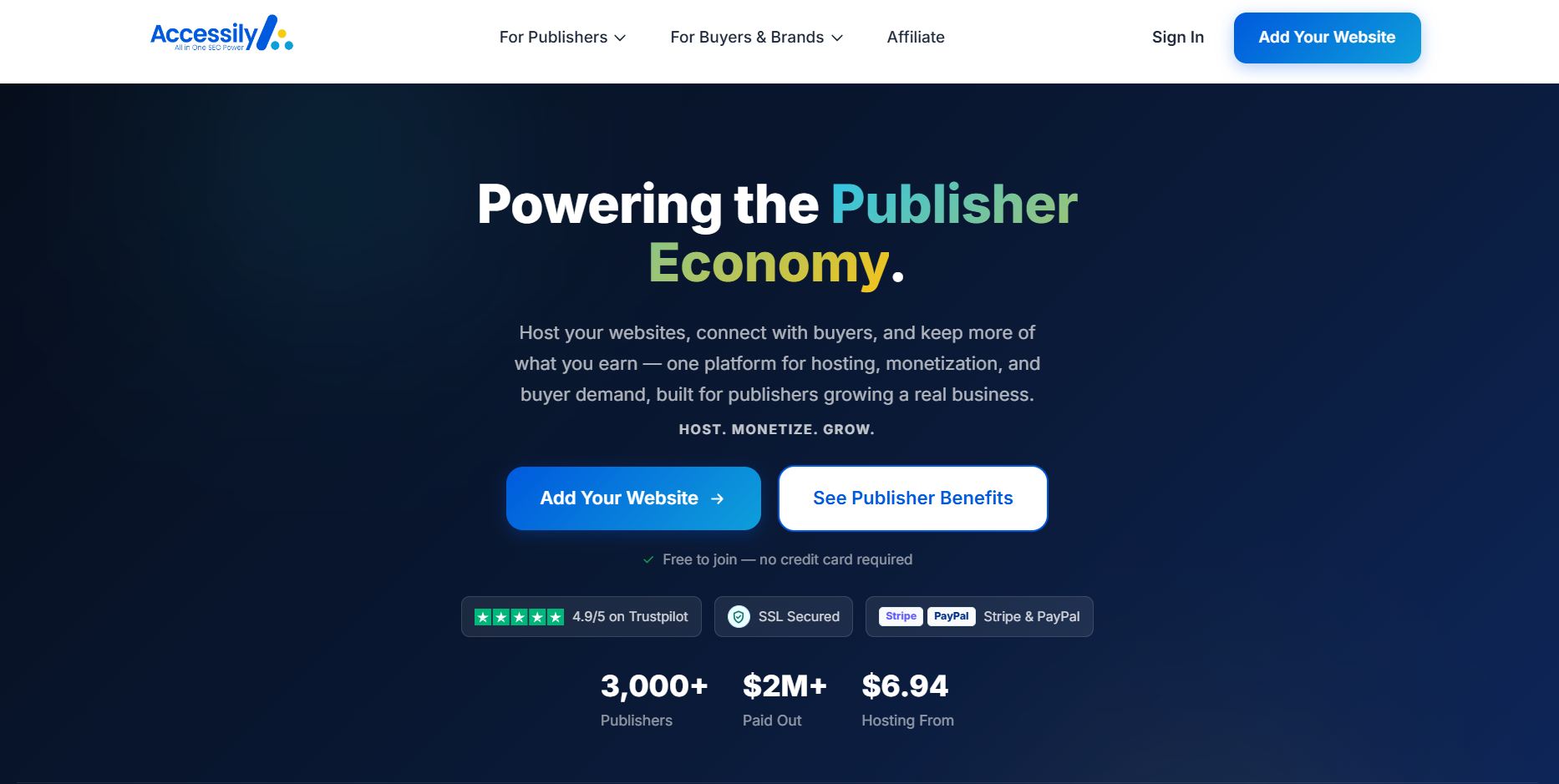 Accessily homepage screenshot