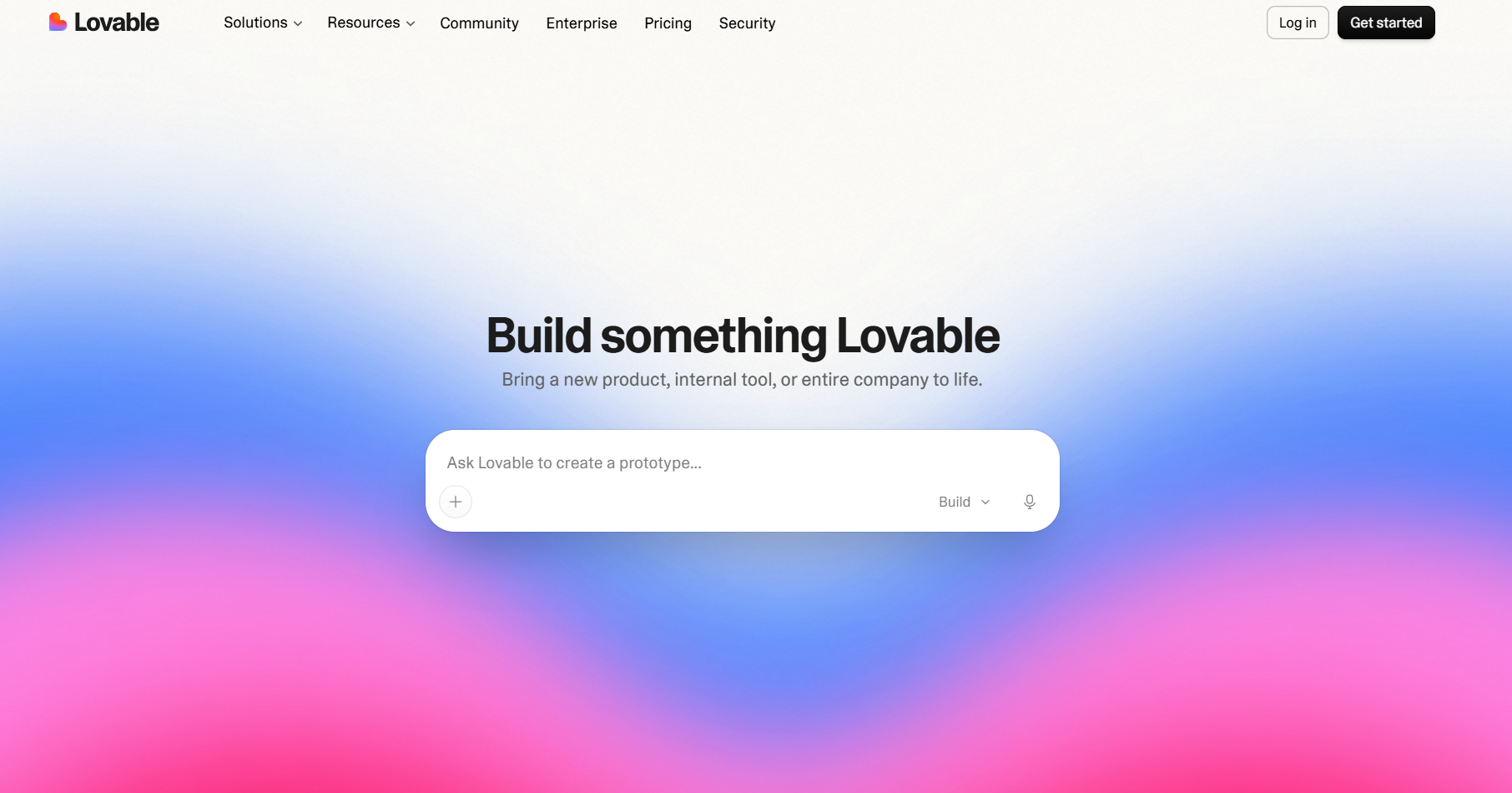 Lovable homepage screenshot