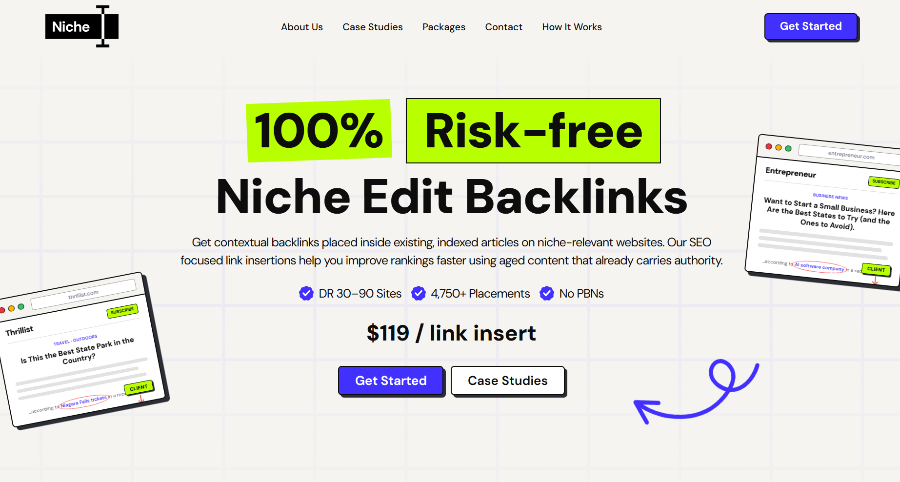 Niche-Edits.com homepage screenshot