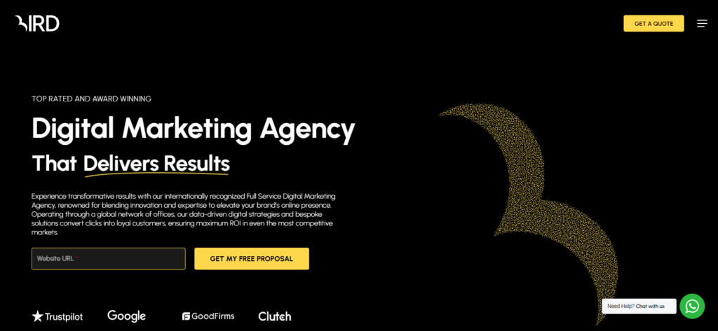 Bird Marketing New York SEO page, an agency with an office on Madison Avenue