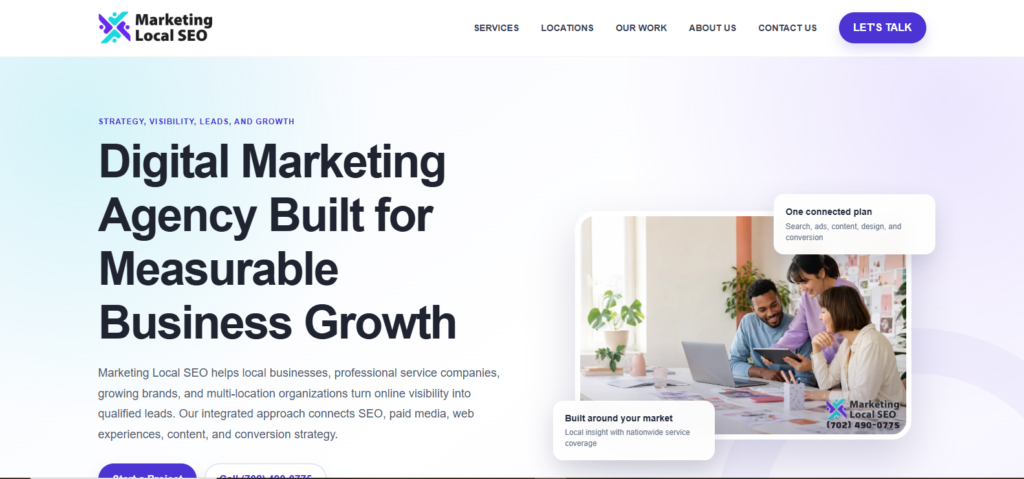 Marketing Local SEO Las Vegas local SEO agency homepage