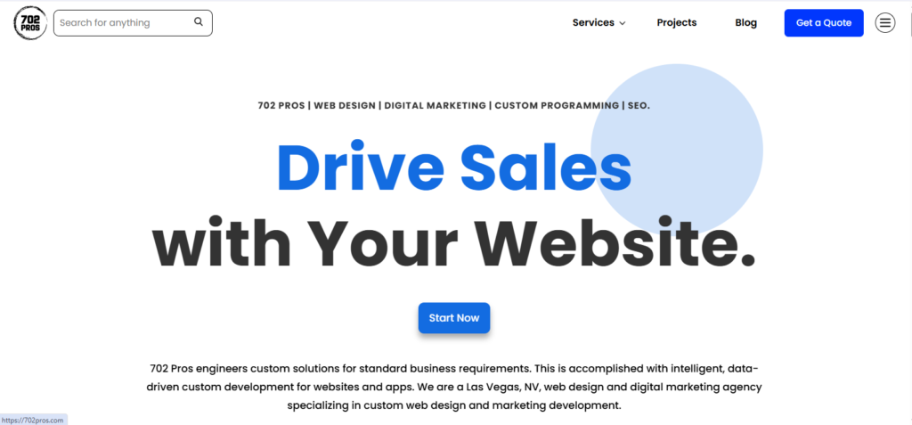 702 Pros Las Vegas local SEO agency homepage