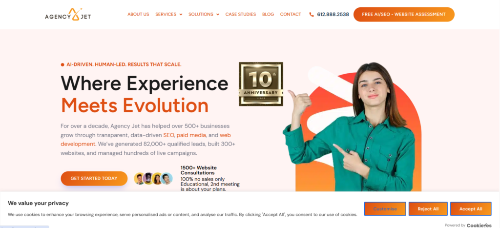Search and SEO Las Vegas local SEO agency homepage