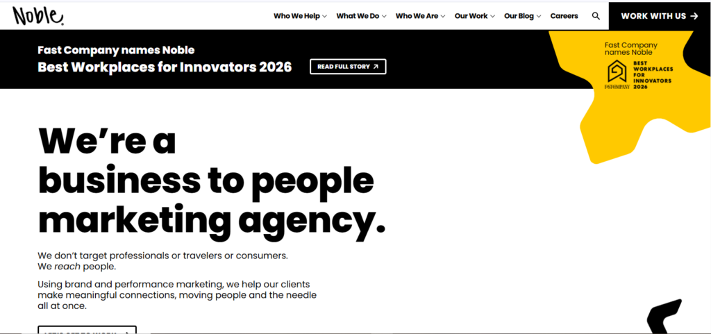 Noble Studios Reno and Las Vegas SEO agency homepage
