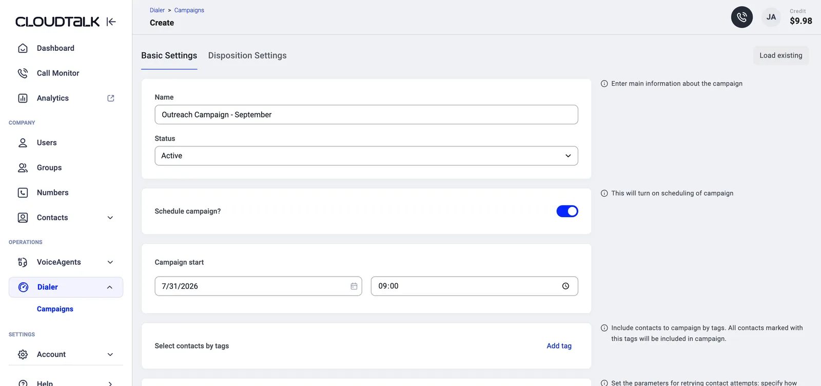 CloudTalk homepage screenshot