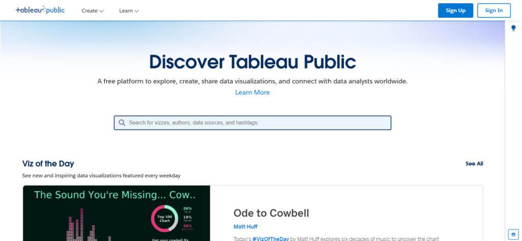 Tableau Public, one of the best infographic tools for data visualization