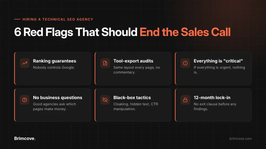 Red flags to avoid when hiring an SEO agency