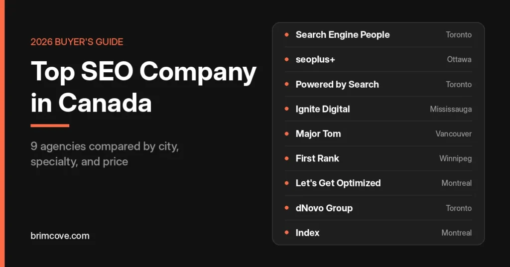 Top SEO companies in Canada: 9 agencies listed by city